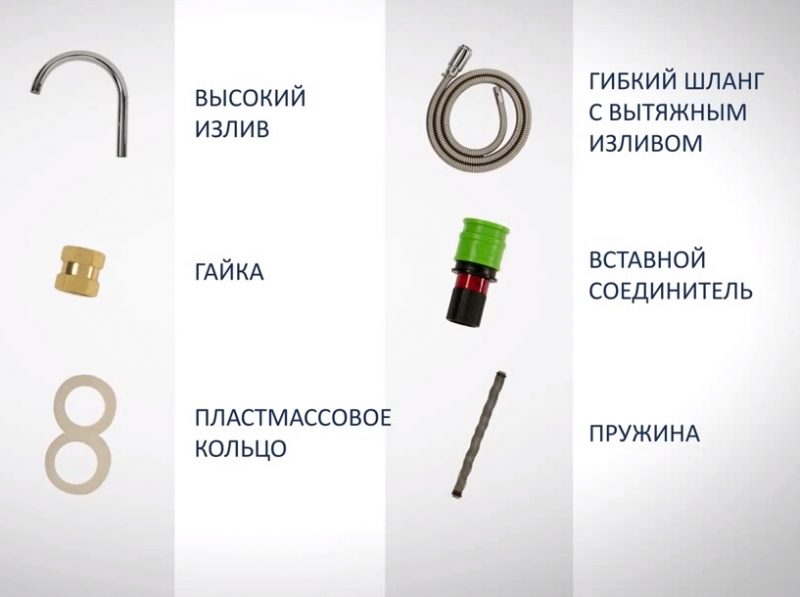 Монтаж кухонного смесителя с выдвижной лейкой